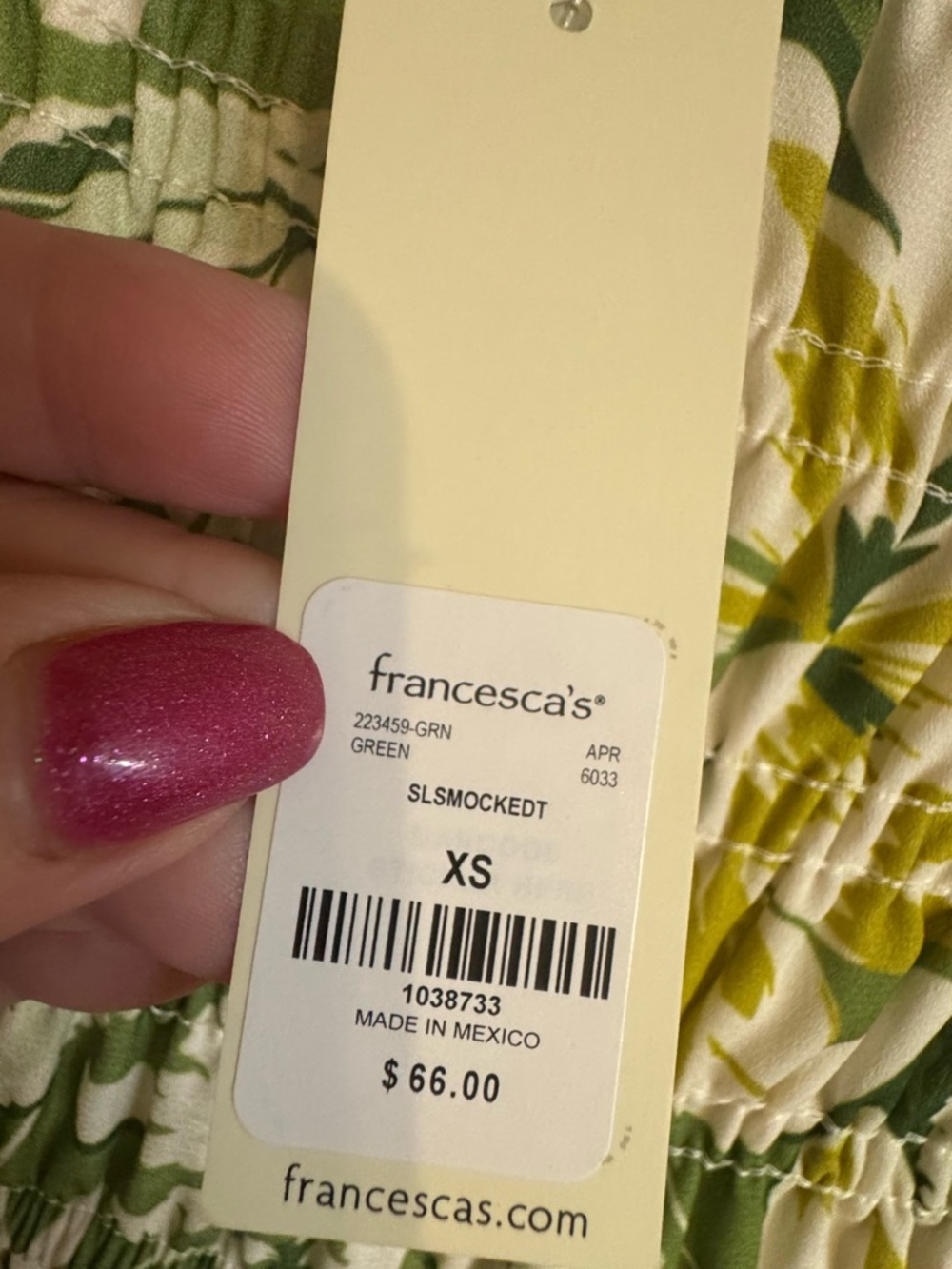 NWT Francesca's Collections Shades of Greens Floral Sun Dress   XSMALL    #CL - Picture 8 of 8